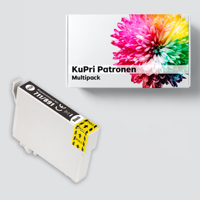 KuPri XXL Druckerpatrone für Epson Stylus SX110 kompatbel zu T0711 Black Schwarz