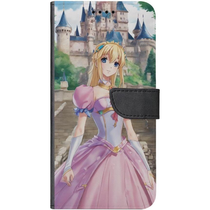iPhone 13 Handyhülle aus Kunstleder mit Lasche Motiv 50 Anime Prinzessin - personalisierbar
